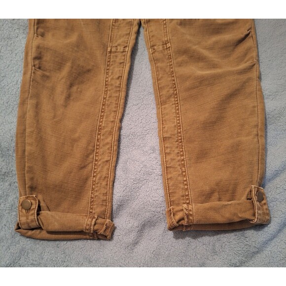 Altar'd State Women Brown Denim Cargo Straight Button-Roll-Up-Leg Size 27 - Picture 4 of 16